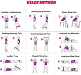 EXERCISE RESISTANCE BANDS SE OF 5 RESISTANCE LOOP BANDS