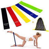 EXERCISE RESISTANCE BANDS SE OF 5 RESISTANCE LOOP BANDS