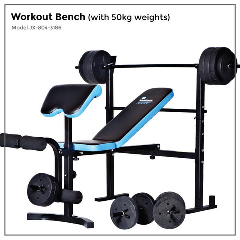 WORK OUT BENCH WITH WEIGHTS